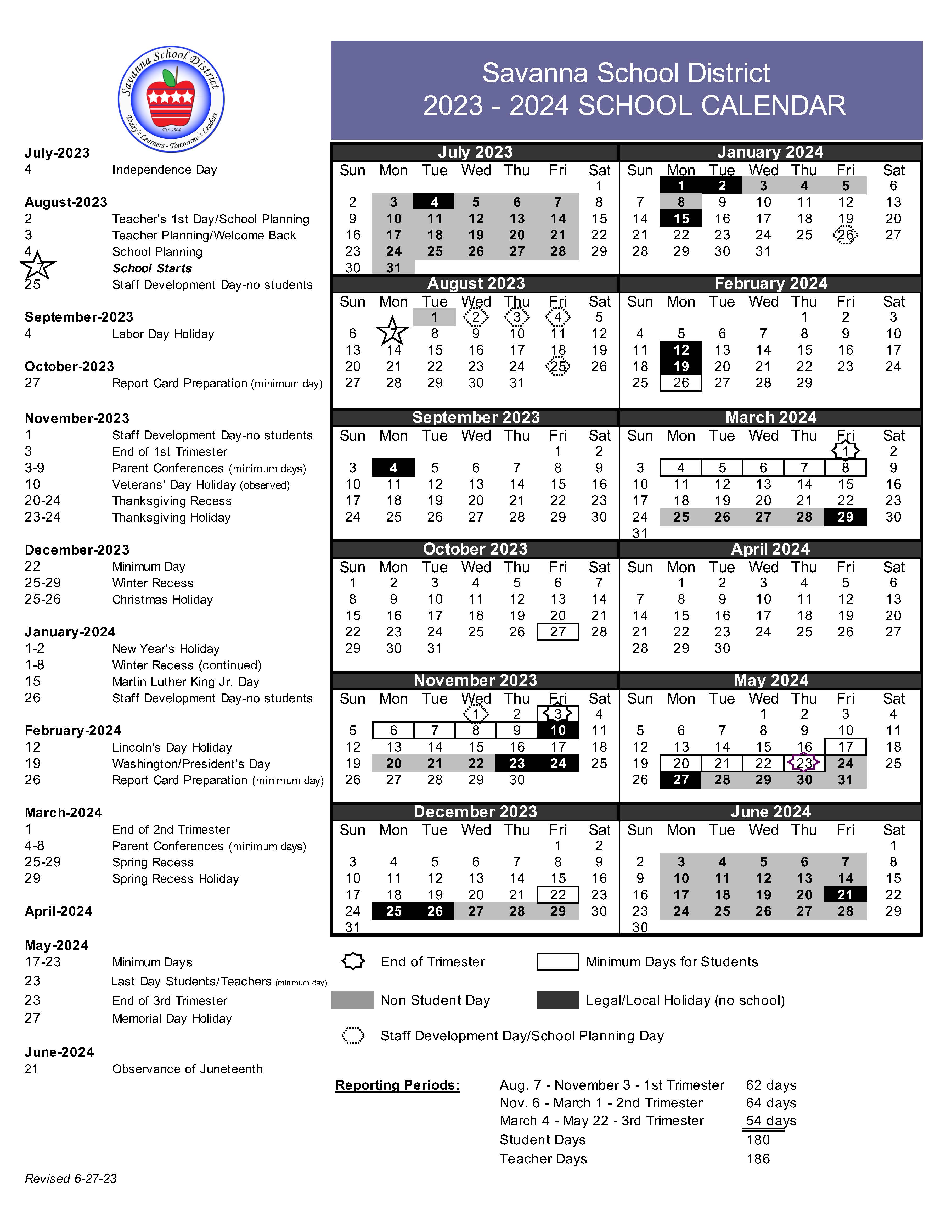 Anaheim School District Calendar 2025-2025